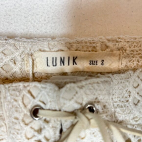 Lunik Crochet Lace Fringe Shorts Size S - Picture 2 of 6